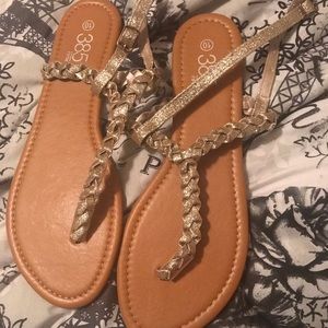 Cute gold sandals